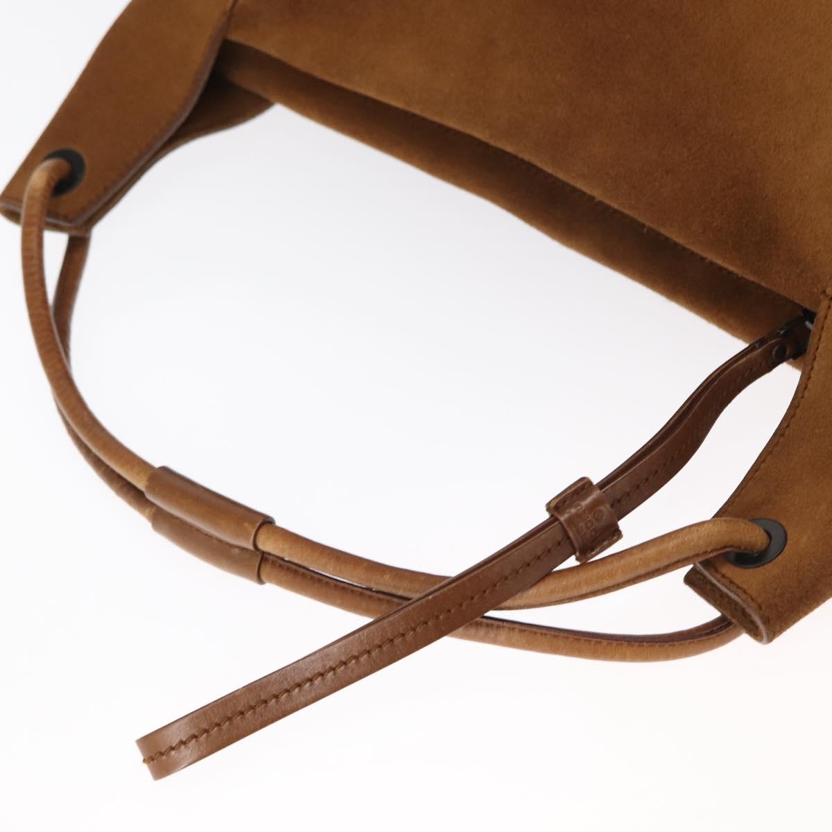 GUCCI Shoulder Bag Suede Brown Auth 151911