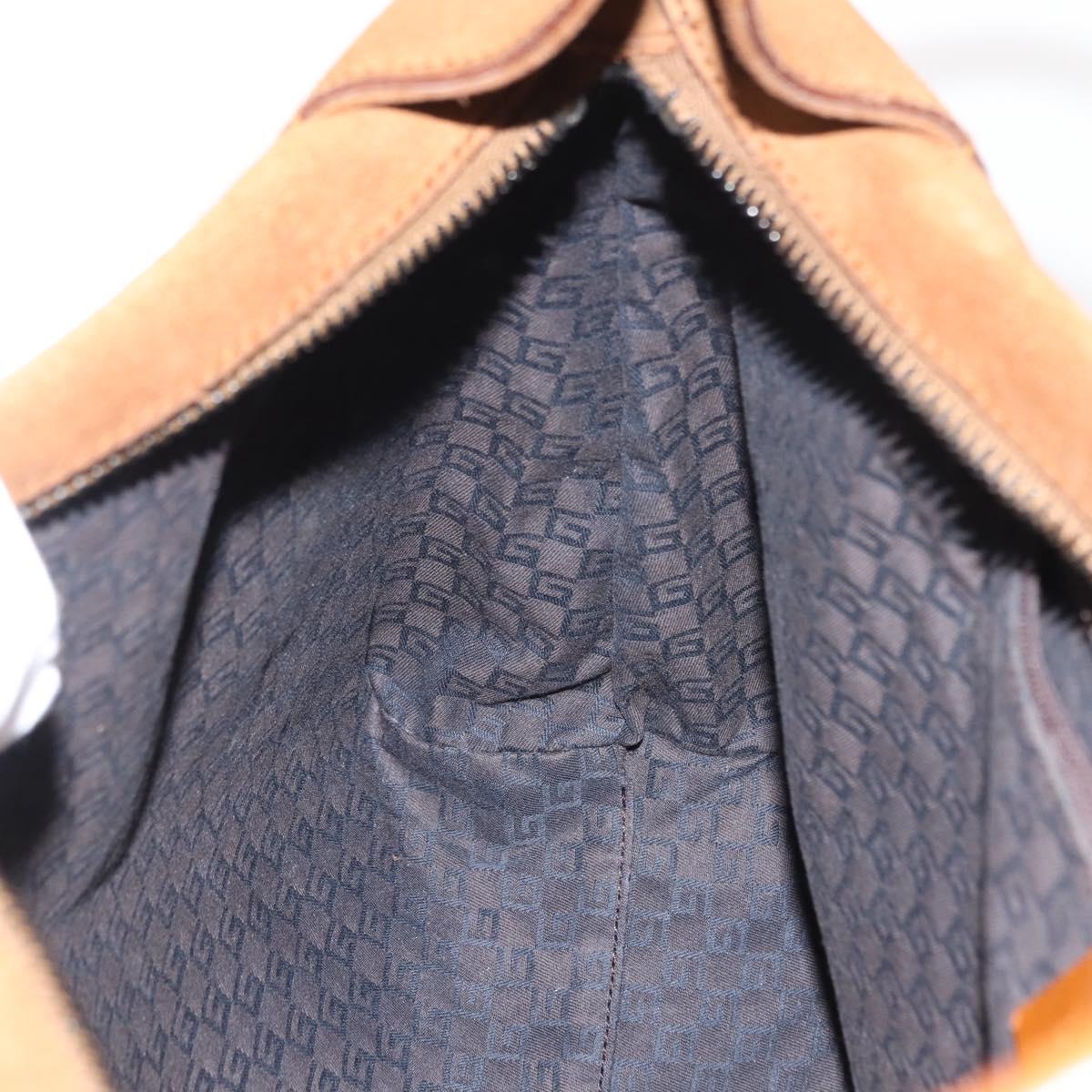 GUCCI Shoulder Bag Suede Brown Auth 151911