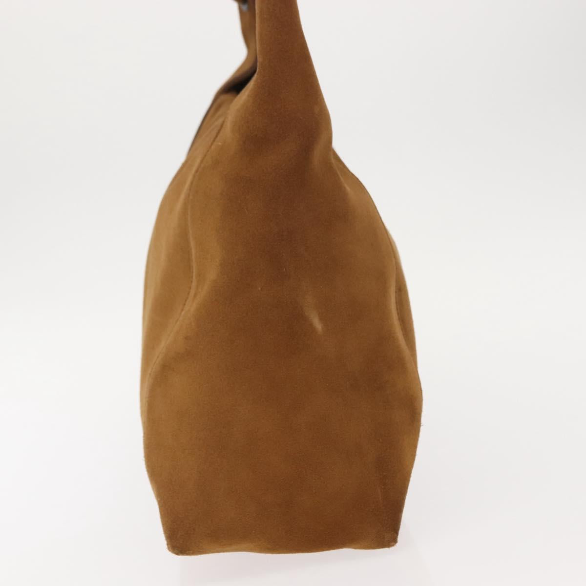 GUCCI Shoulder Bag Suede Brown Auth 151911