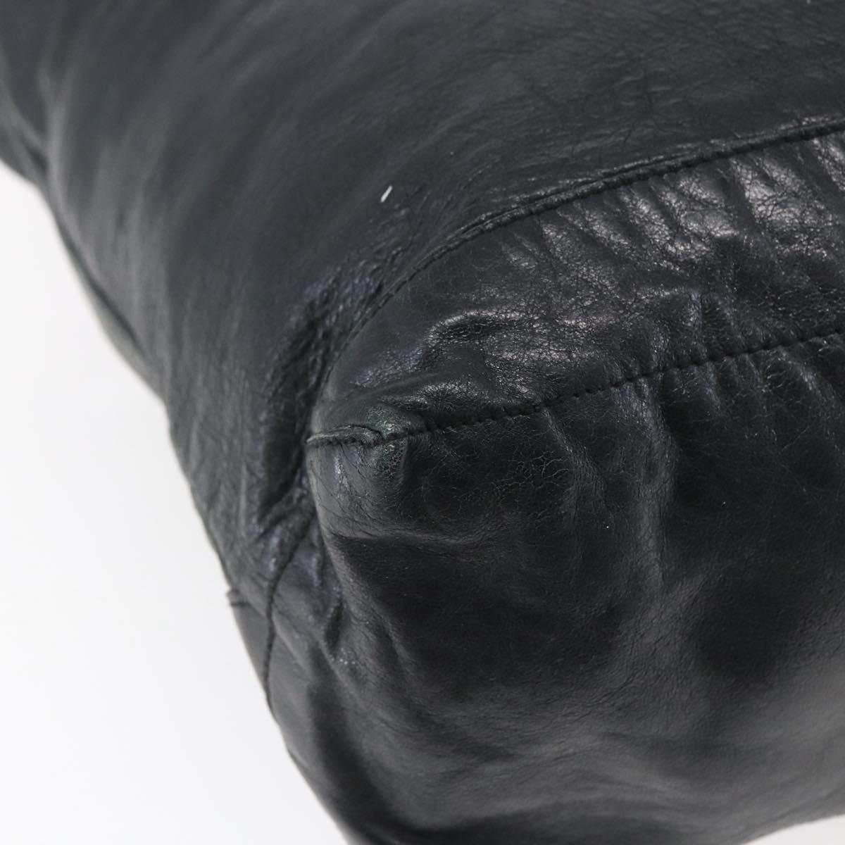 BALENCIAGA The Day Shoulder Bag Leather Black 140442 Auth 151915