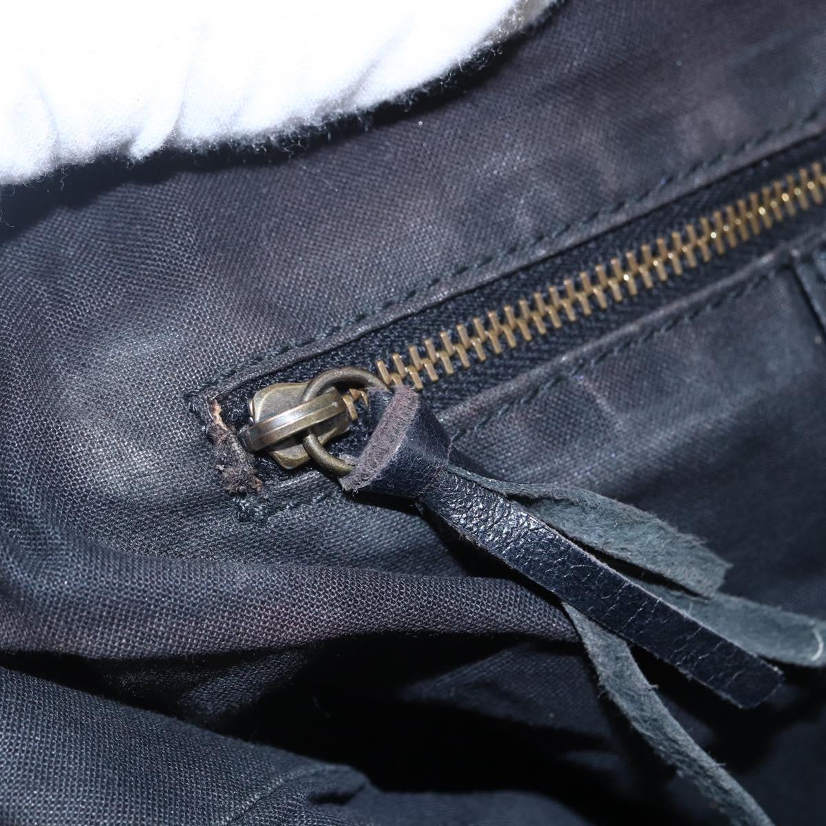 BALENCIAGA The Day Shoulder Bag Leather Black 140442 Auth 151915