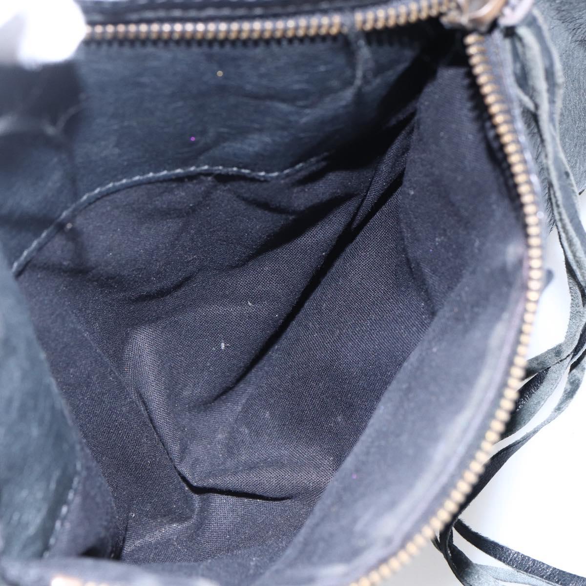 BALENCIAGA The Day Shoulder Bag Leather Black 140442 Auth 151915