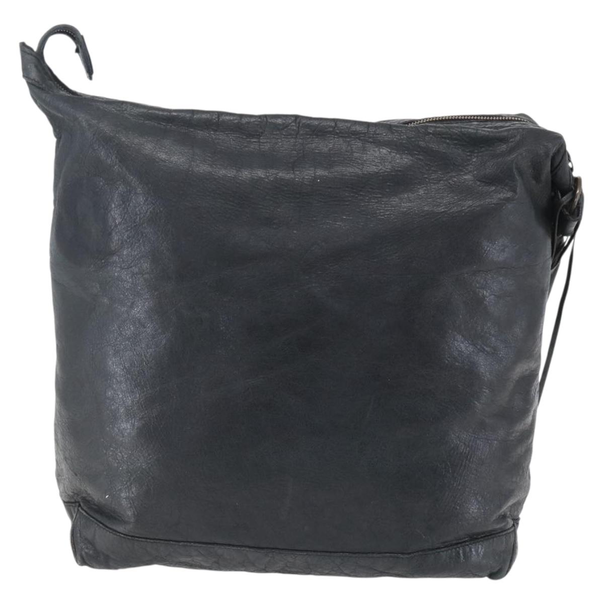 BALENCIAGA The Day Shoulder Bag Leather Black 140442 Auth 151915