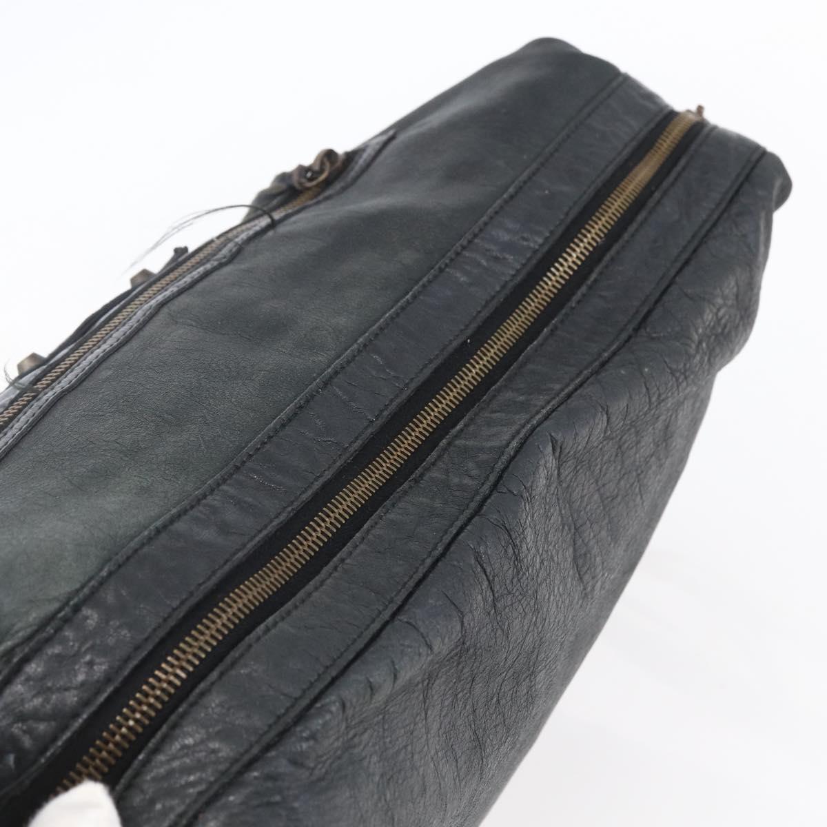 BALENCIAGA The Day Shoulder Bag Leather Black 140442 Auth 151915