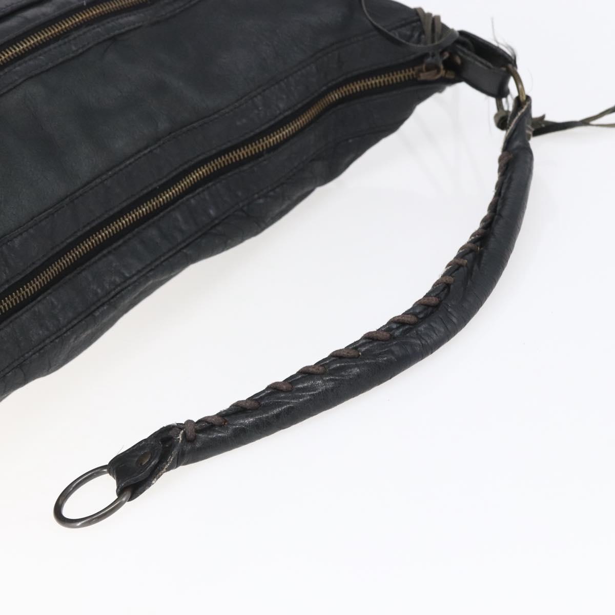 BALENCIAGA The Day Shoulder Bag Leather Black 140442 Auth 151915