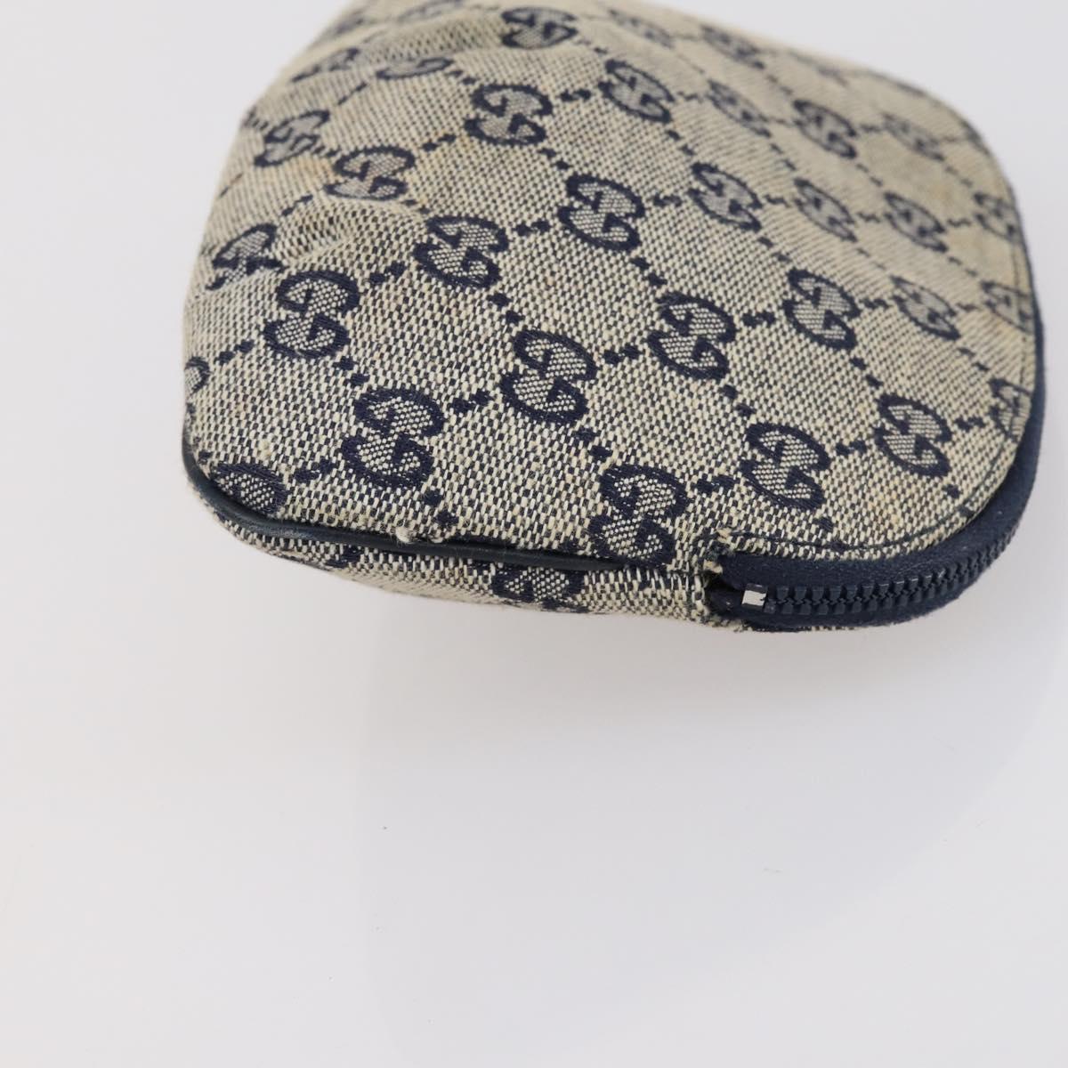 GUCCI GG Supreme Clutch Bag PVC 2 Set Beige Navy Auth 151916