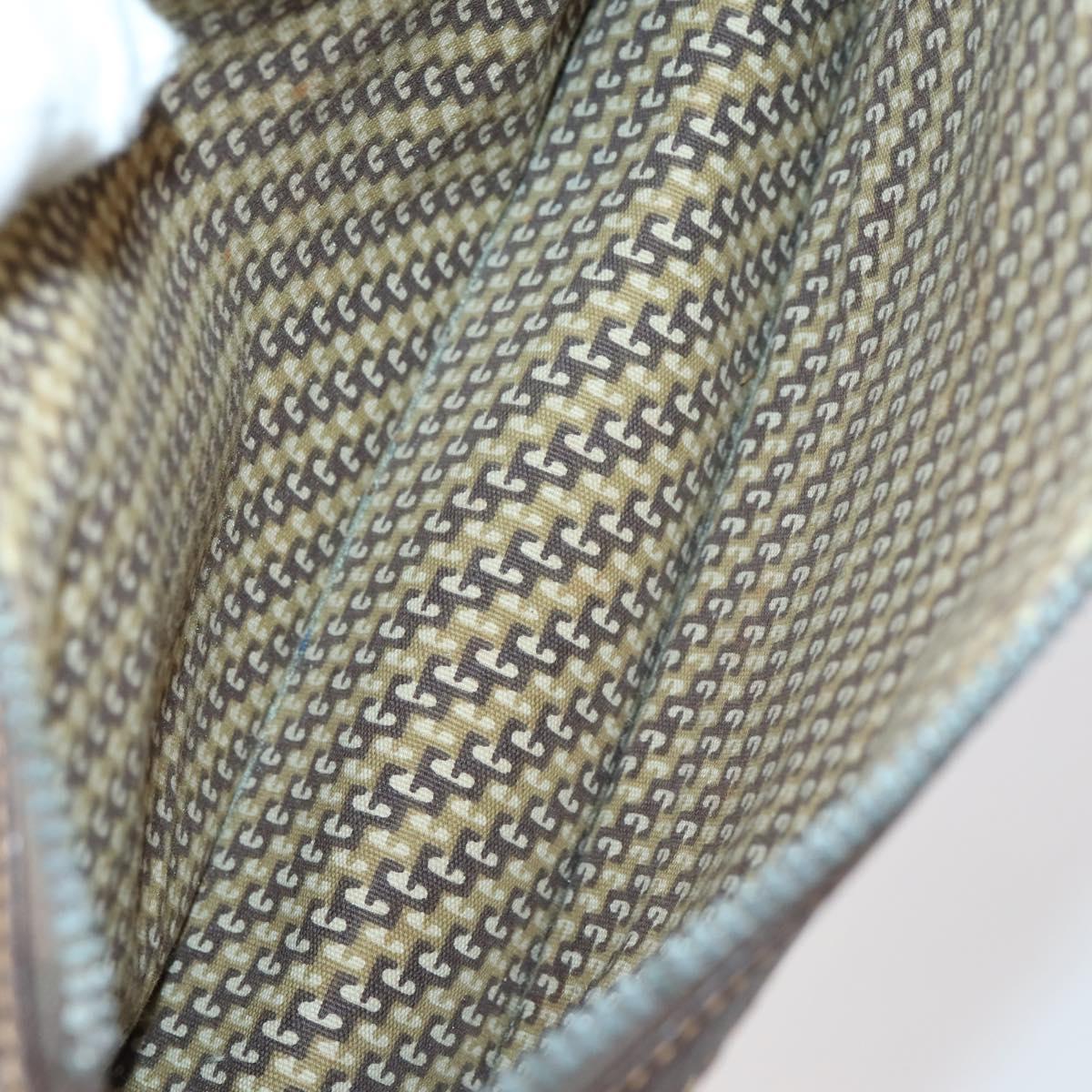 GUCCI GG Supreme Clutch Bag PVC 2 Set Beige Navy Auth 151916