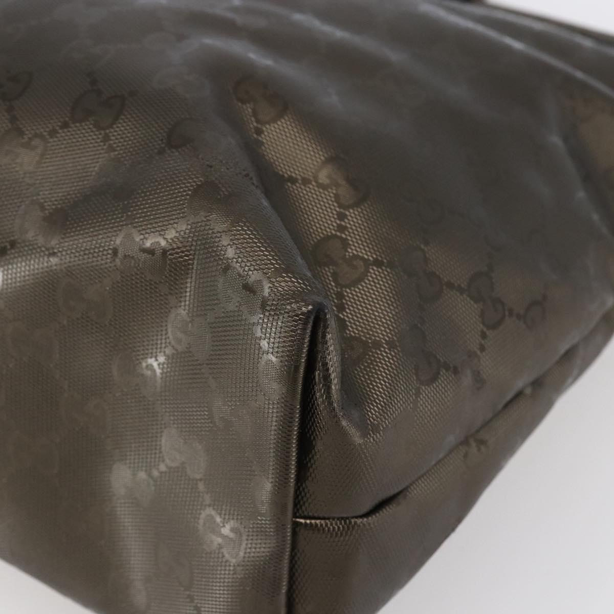 GUCCI GG Implementation Tote Bag PVC Silver Pink gray 211137 Auth 151918