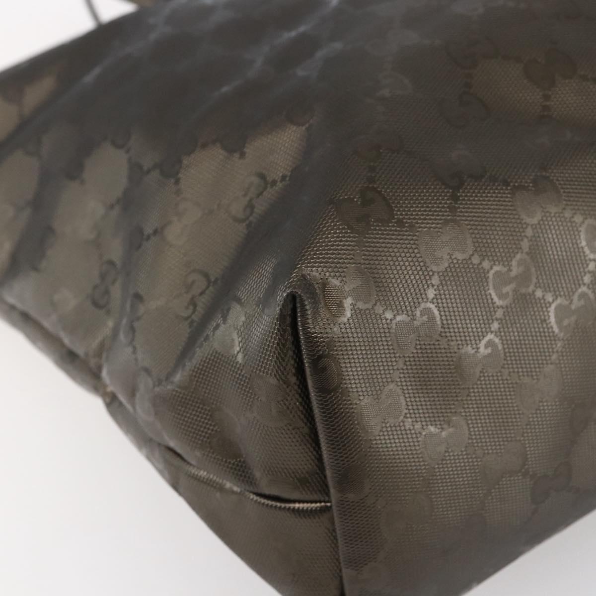 GUCCI GG Implementation Tote Bag PVC Silver Pink gray 211137 Auth 151918