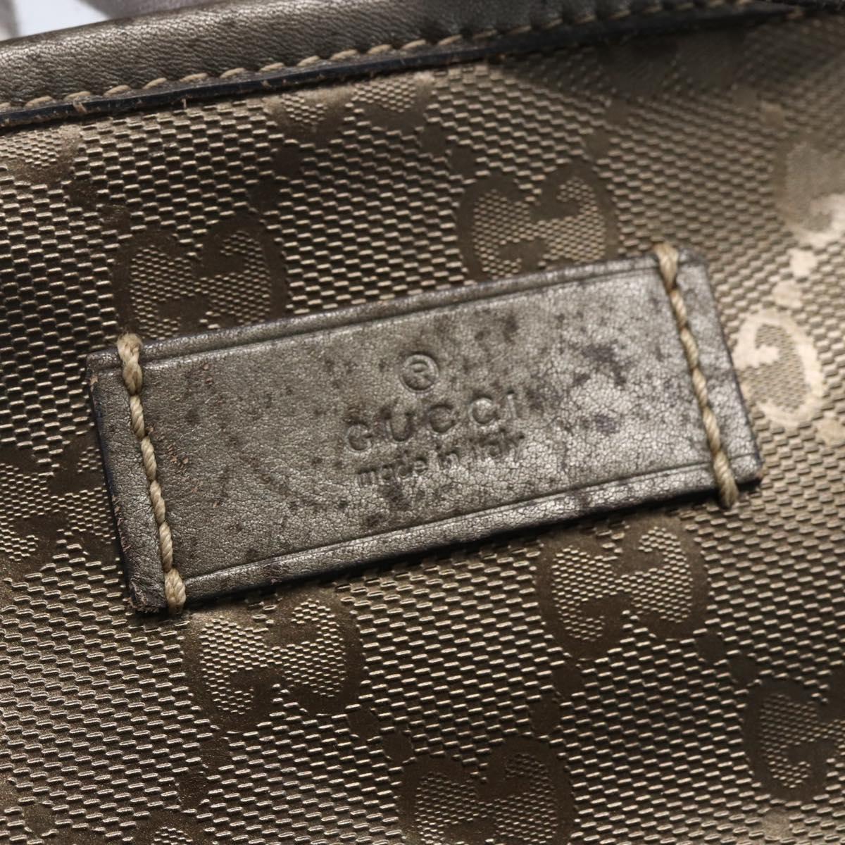 GUCCI GG Implementation Tote Bag PVC Silver Pink gray 211137 Auth 151918