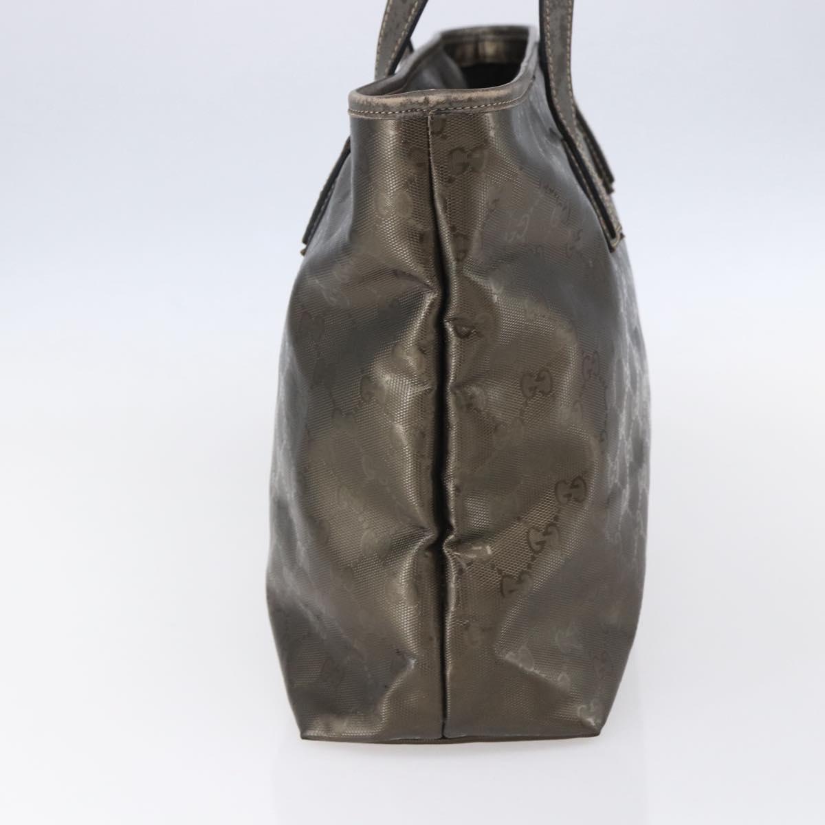 GUCCI GG Implementation Tote Bag PVC Silver Pink gray 211137 Auth 151918