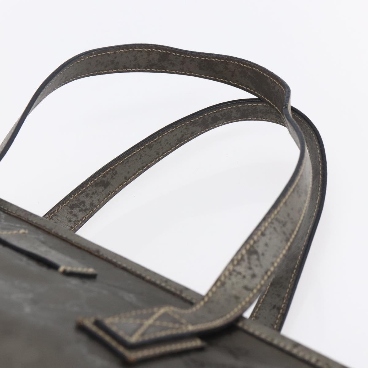 GUCCI GG Implementation Tote Bag PVC Silver Pink gray 211137 Auth 151918