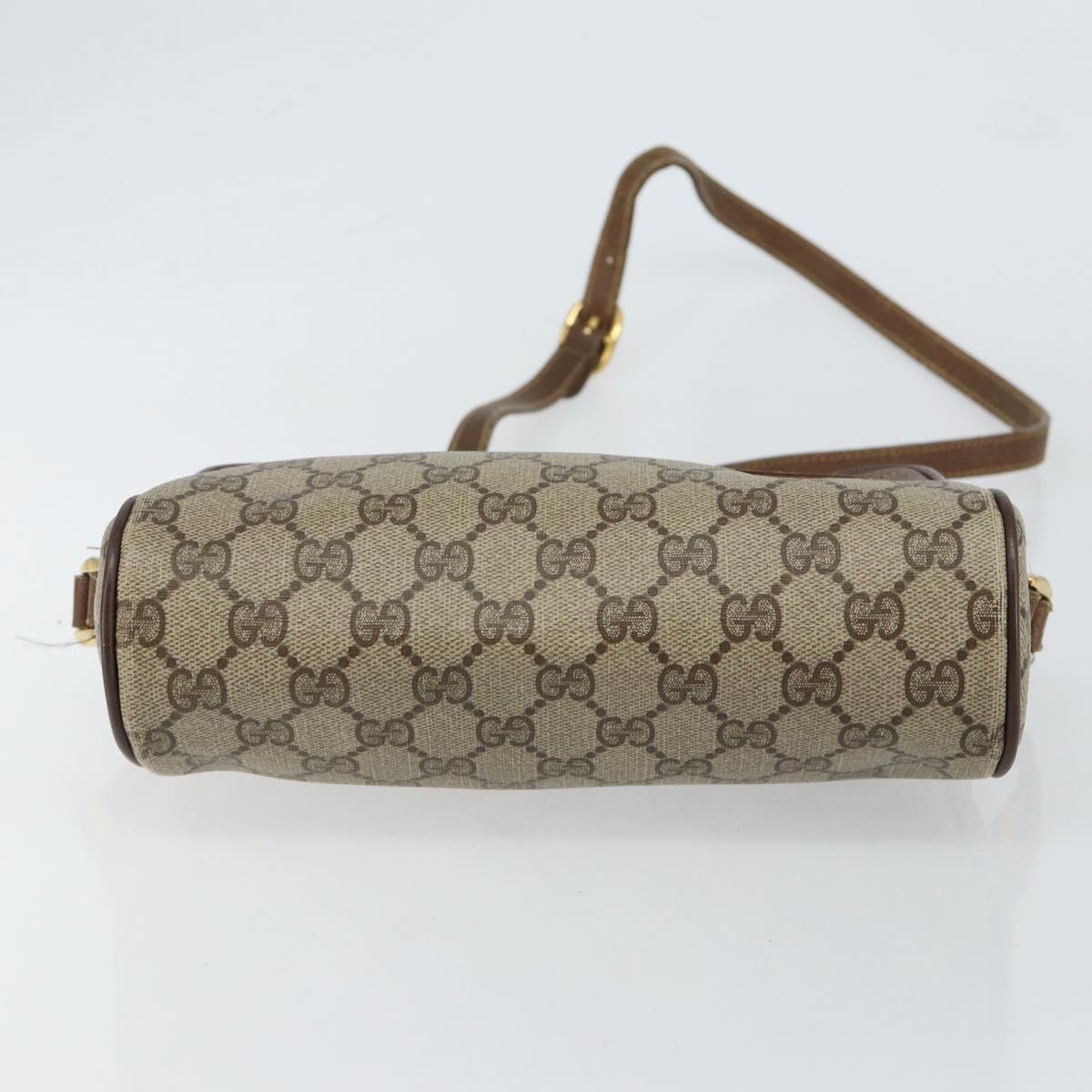 GUCCI GG Supreme Web Sherry Line Bag PVC Beige Red 56 02 087 Auth 151921