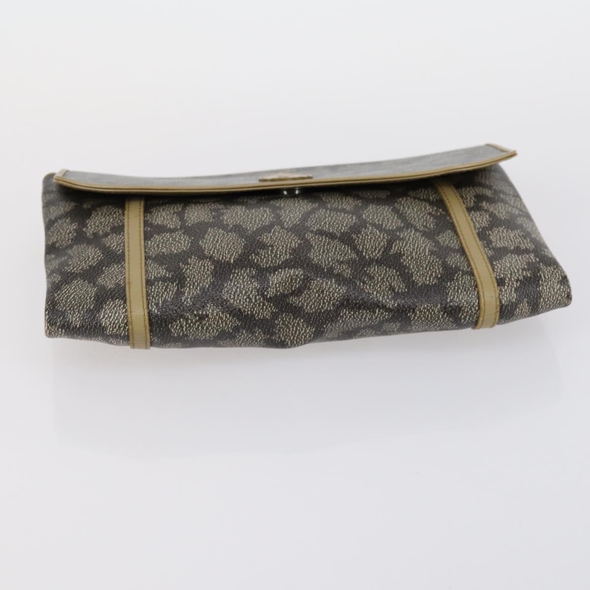 Gianni Versace Saint Laurent Bag PVC Leather 2 Set Black Beige Auth 151922