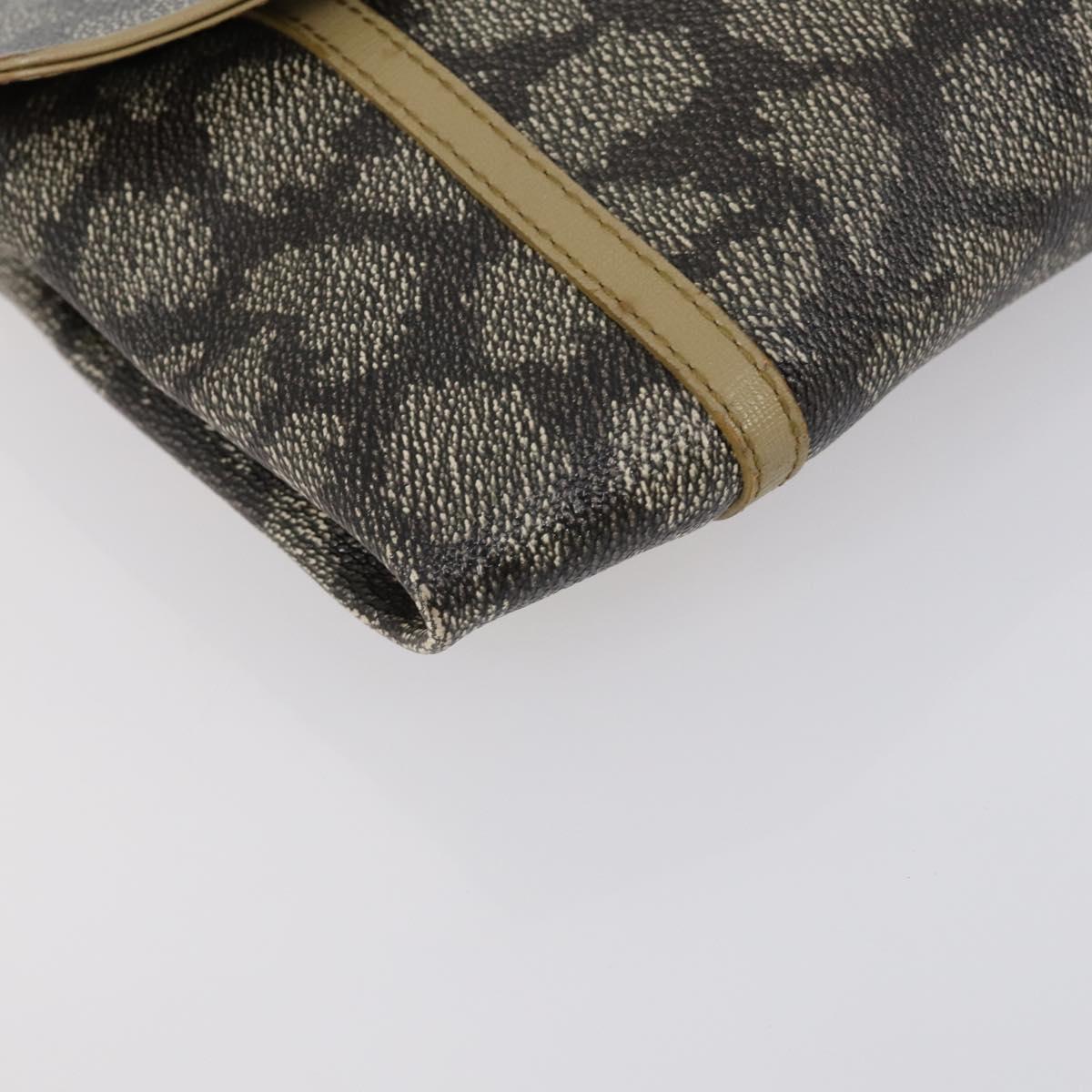 Gianni Versace Saint Laurent Bag PVC Leather 2 Set Black Beige Auth 151922