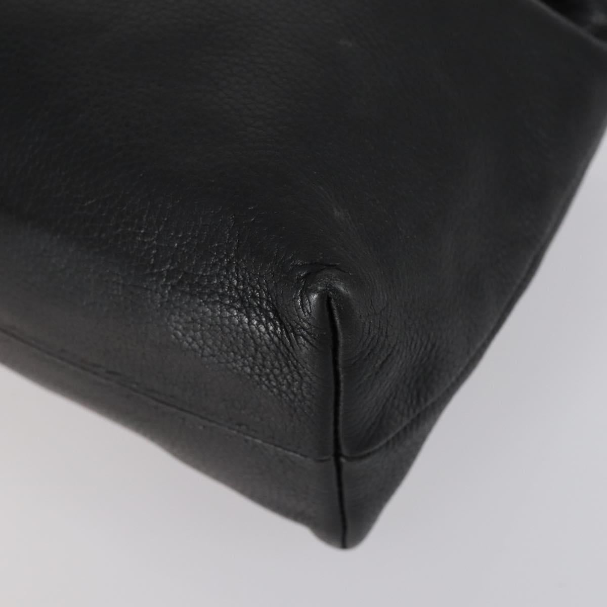 Gianni Versace Saint Laurent Bag PVC Leather 2 Set Black Beige Auth 151922