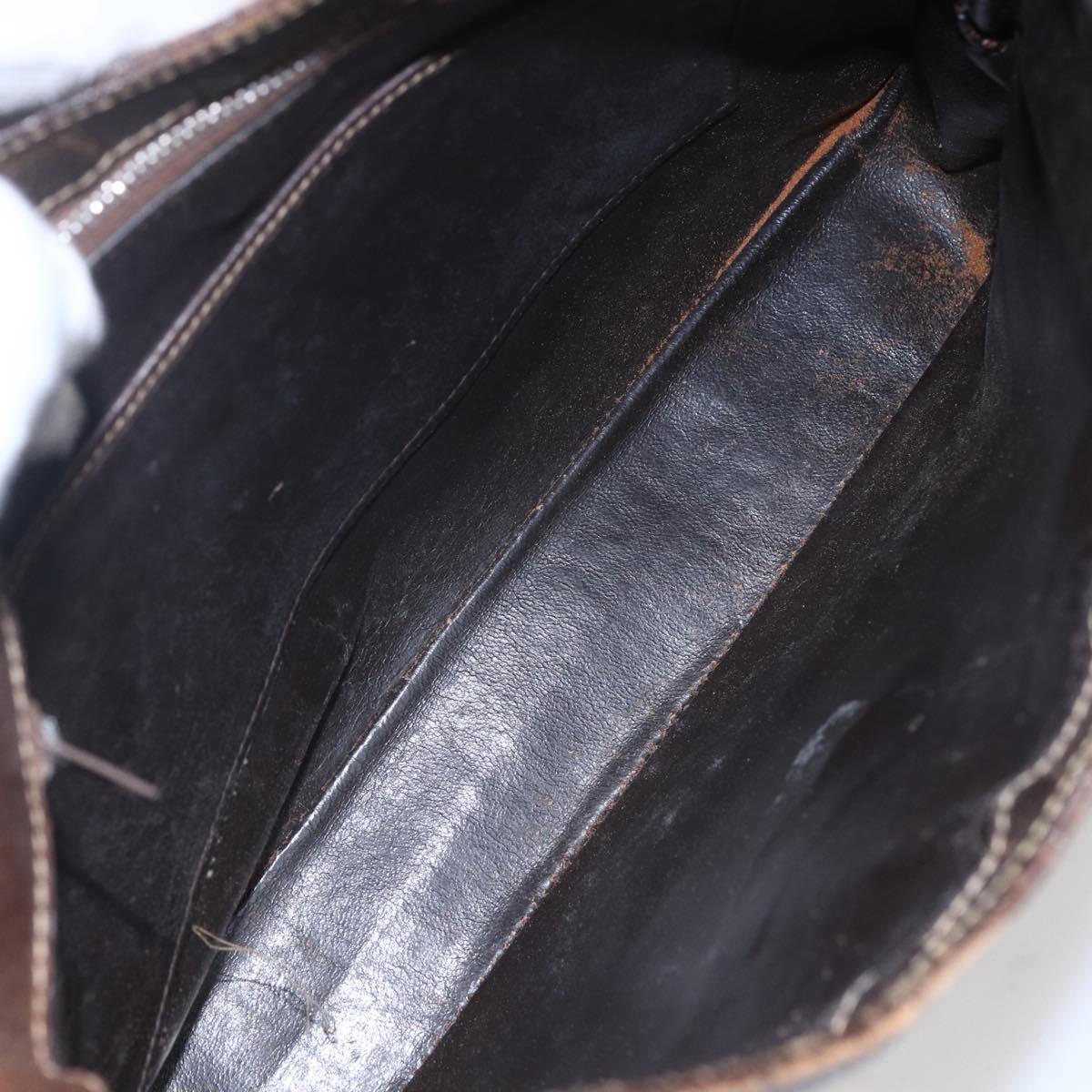 GUCCI GG Supreme Web Sherry Line Shoulder Bag PVC Beige Gold Auth 151924