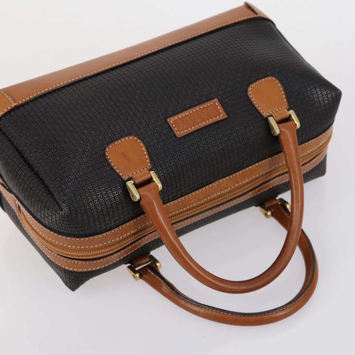 BALLY Shoulder Bag PVC Leather 3 Set Black White Auth 151928