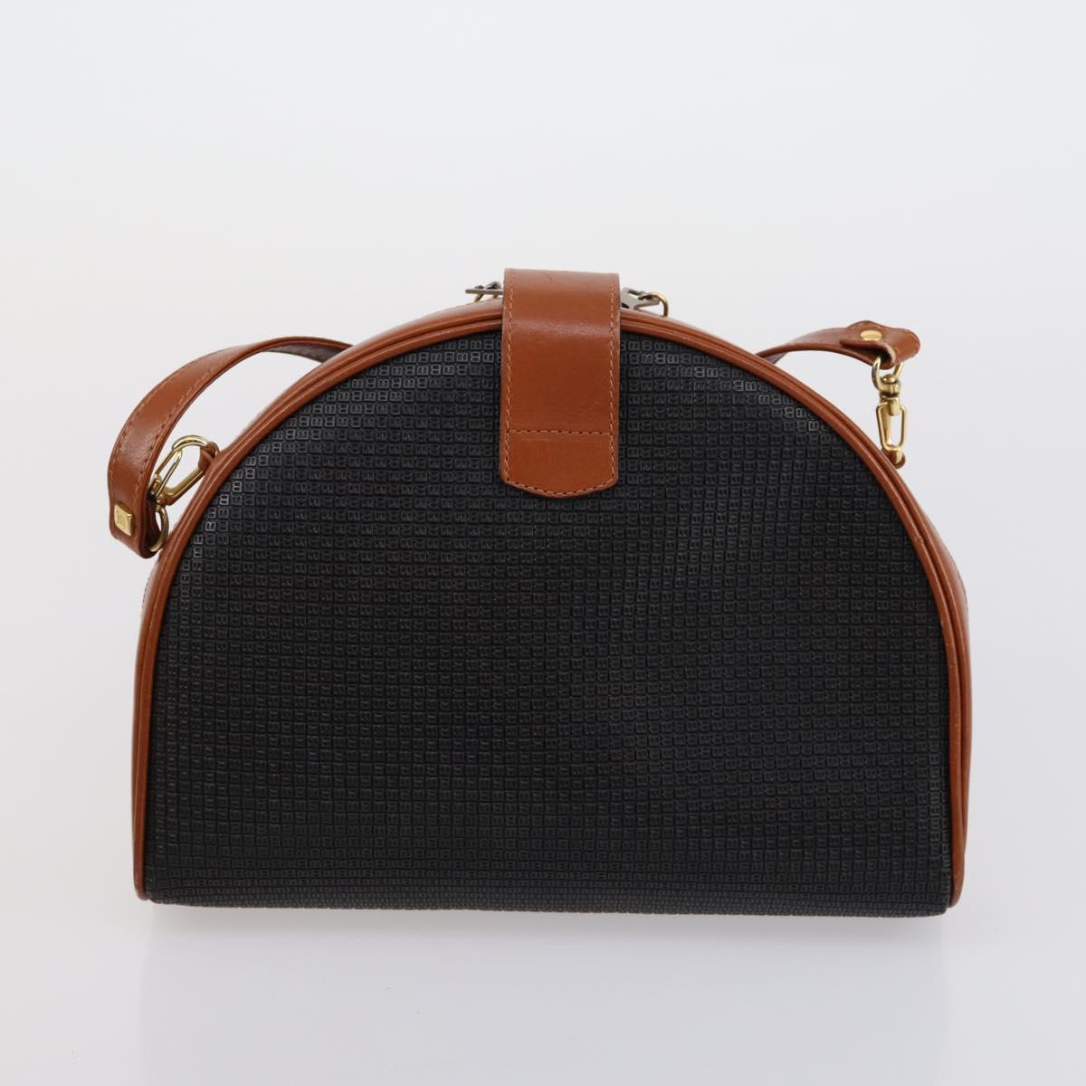 BALLY Shoulder Bag PVC Leather 3 Set Black White Auth 151928