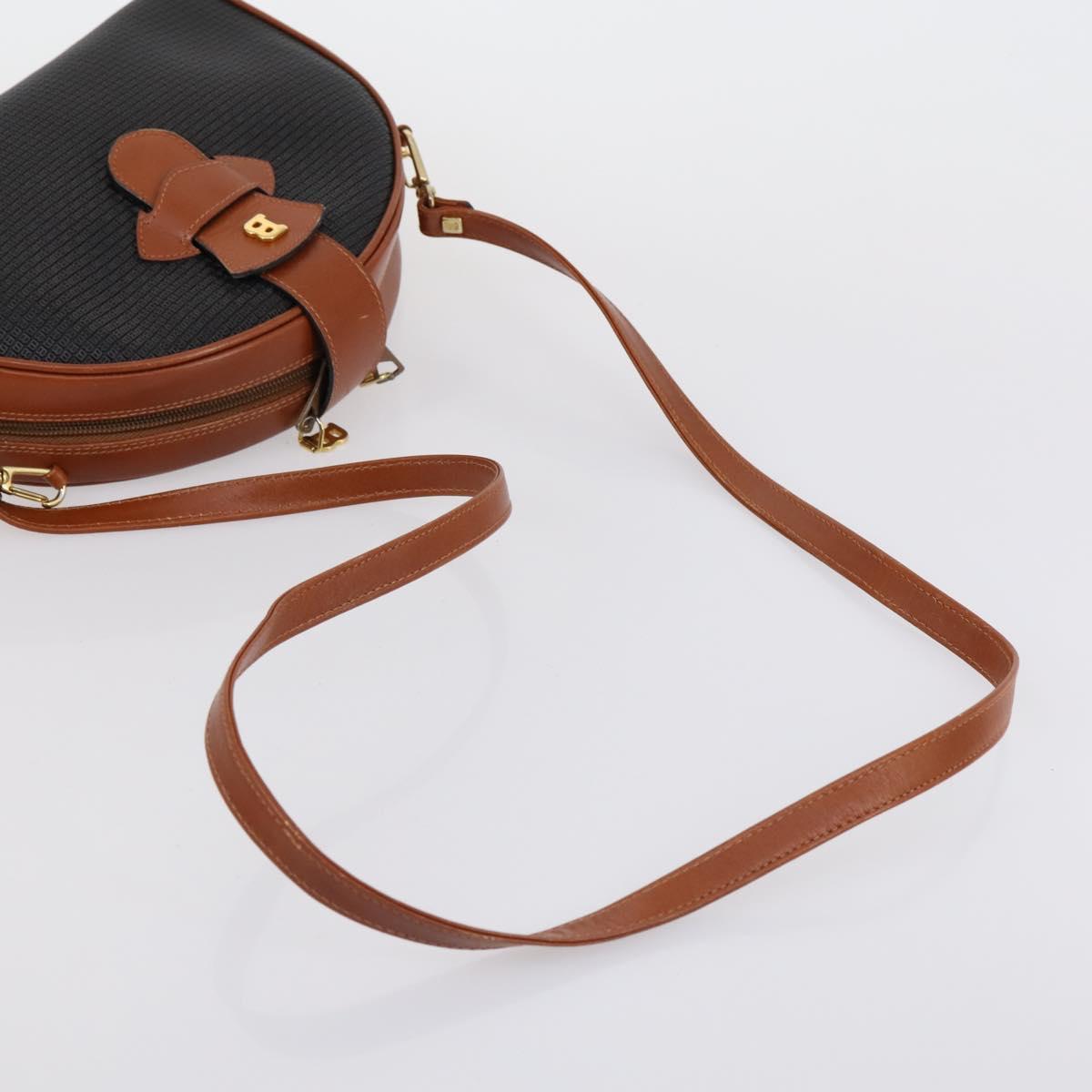 BALLY Shoulder Bag PVC Leather 3 Set Black White Auth 151928