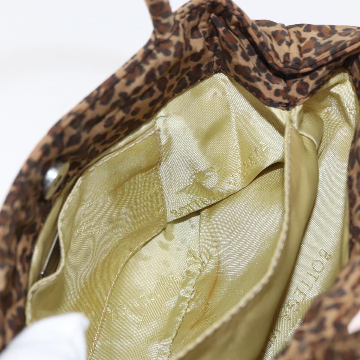 BOTTEGA VENETA Hand Bag Nylon Brown Auth 151930