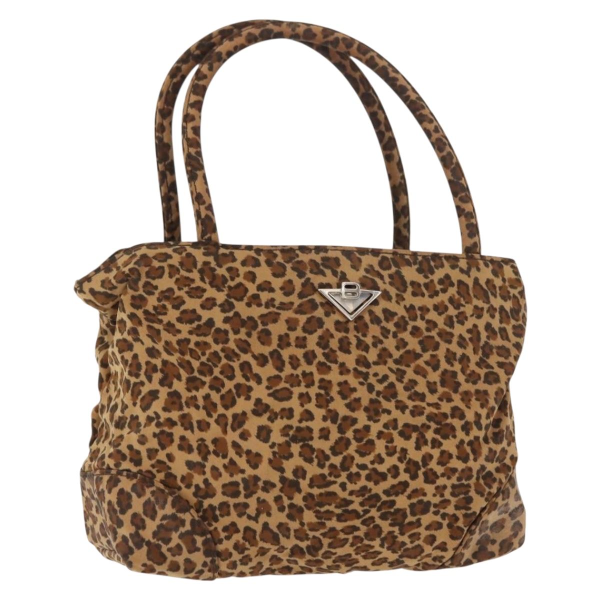 BOTTEGA VENETA Hand Bag Nylon Brown Auth 151930