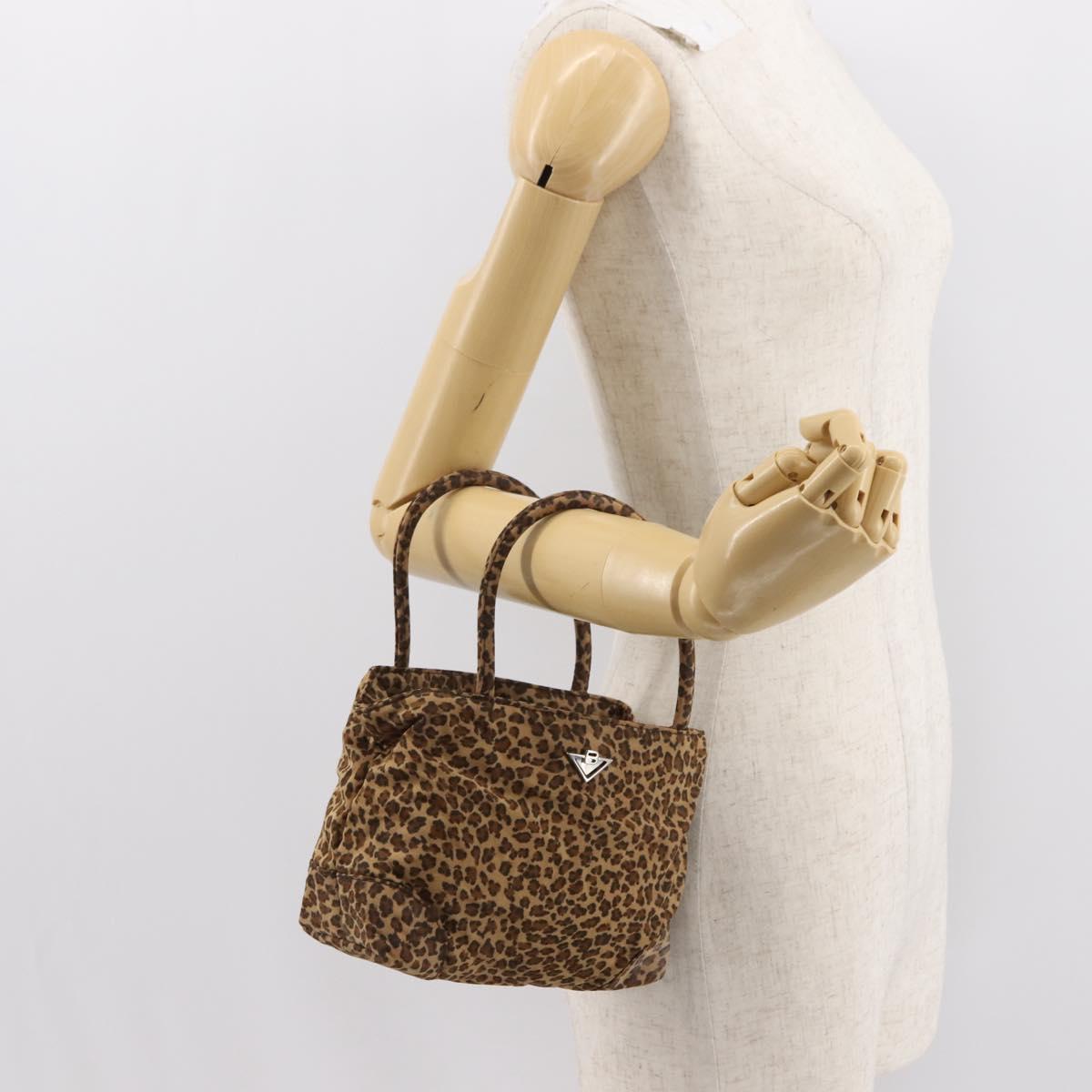 BOTTEGA VENETA Hand Bag Nylon Brown Auth 151930