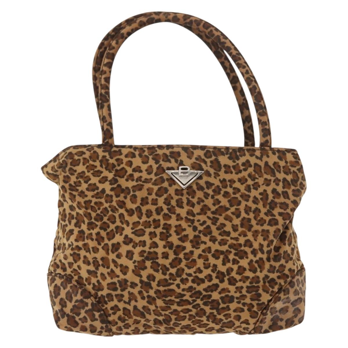 BOTTEGA VENETA Hand Bag Nylon Brown Auth 151930