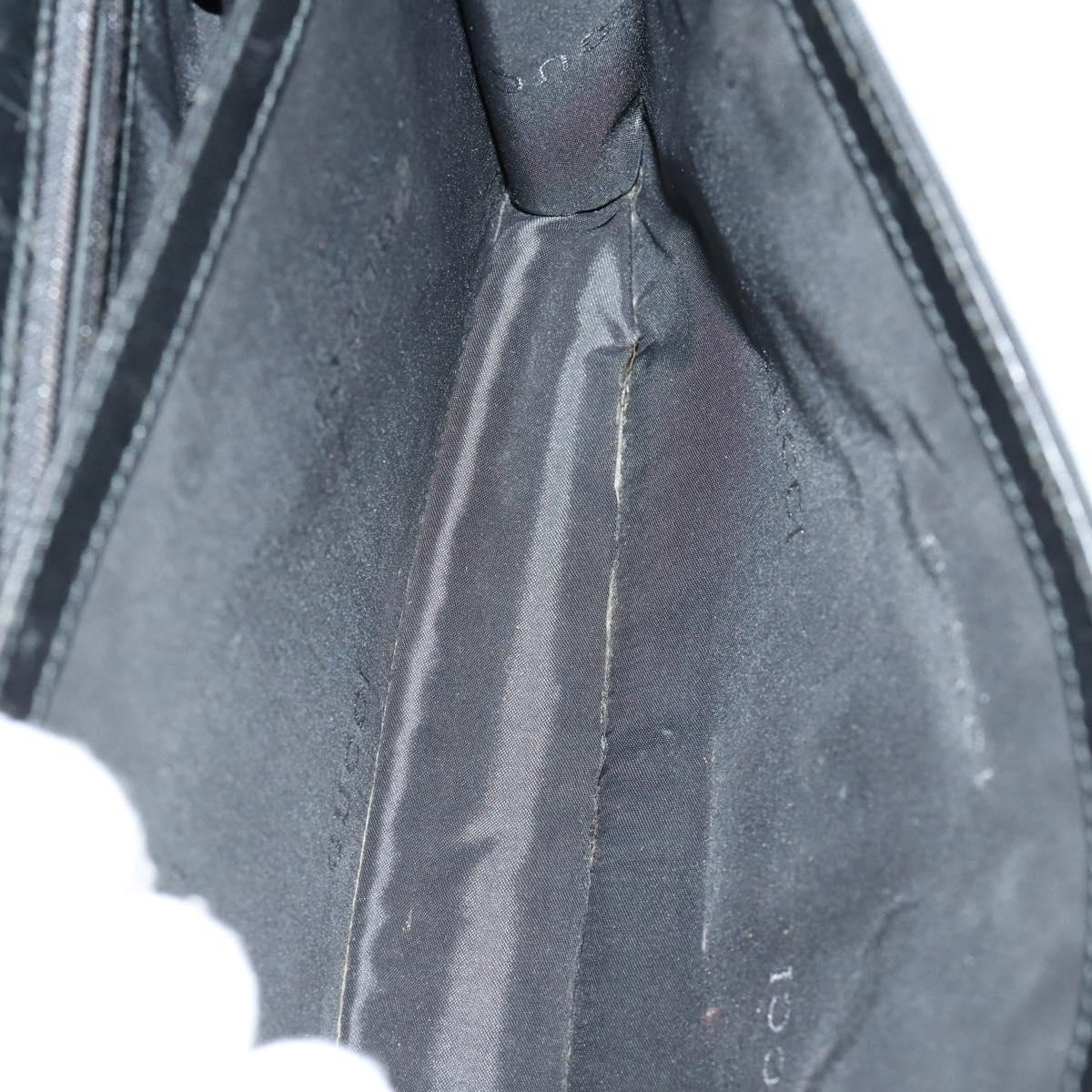 GUCCI GG Supreme Clutch Bag PVC 4 Set Black Beige Auth 151934