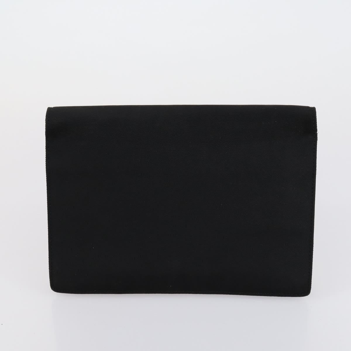 GUCCI GG Supreme Clutch Bag PVC 4 Set Black Beige Auth 151934
