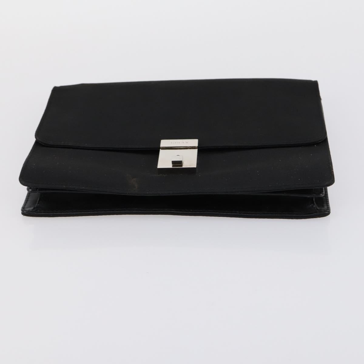 GUCCI GG Supreme Clutch Bag PVC 4 Set Black Beige Auth 151934