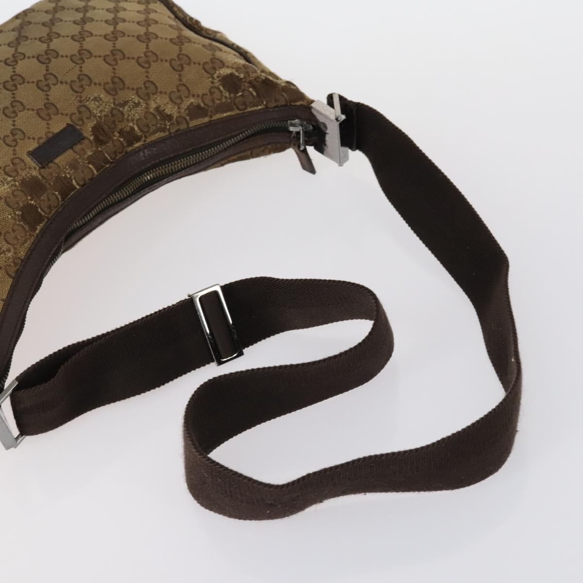 GUCCI GG Canvas Web Sherry Line Shoulder Bag PVC 4 Set Beige Red Auth 151936