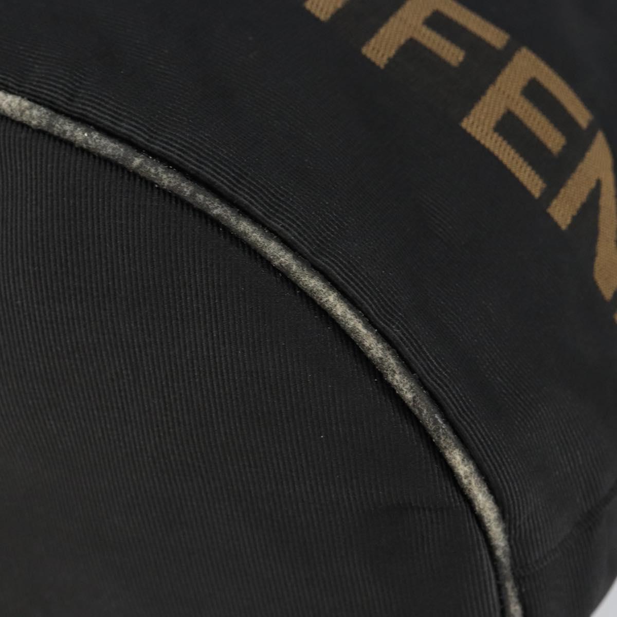 FENDI Hand Bag Nylon Black Auth 151940