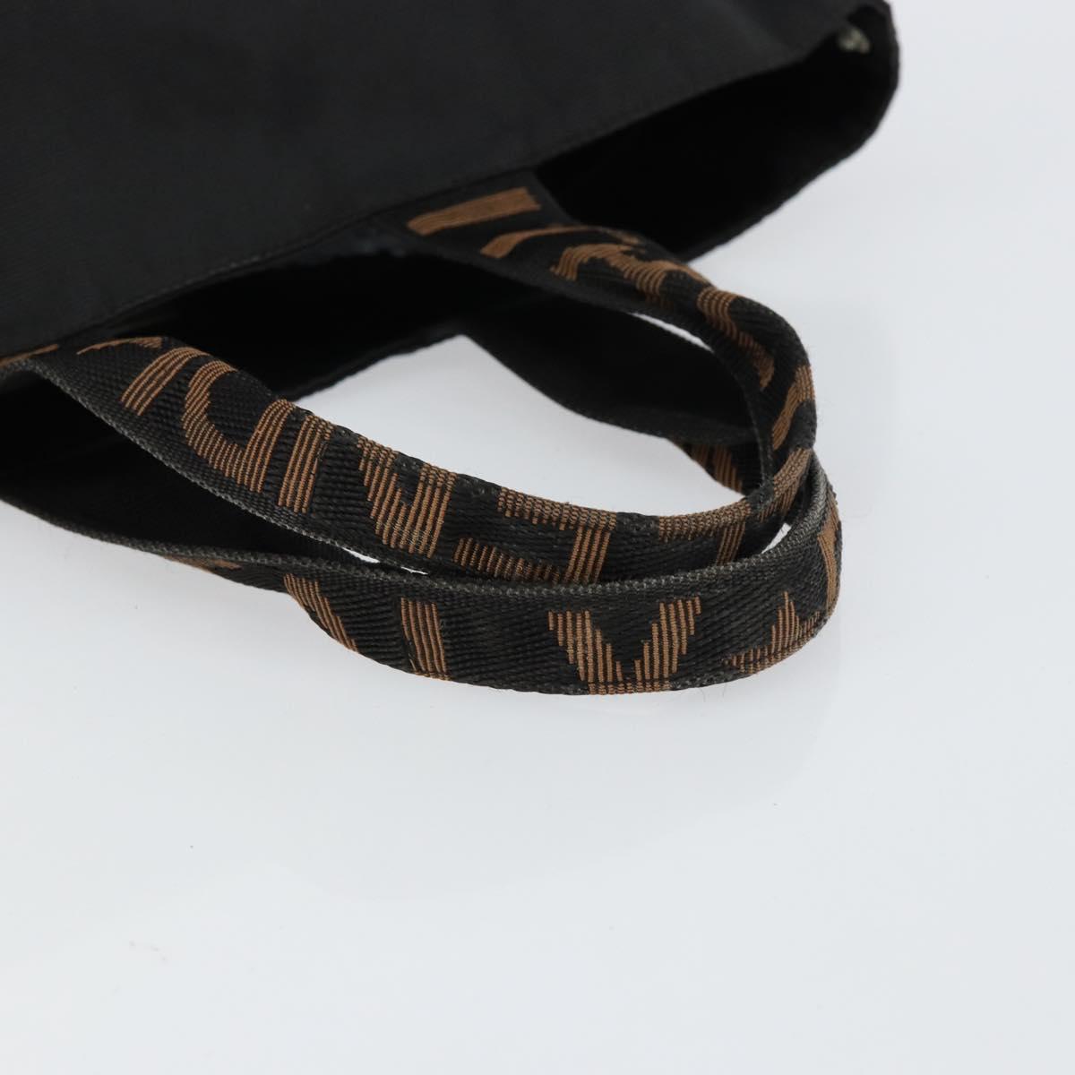 FENDI Hand Bag Nylon Black Auth 151940