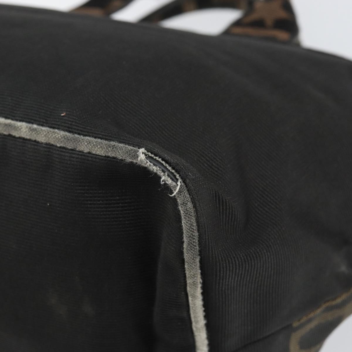 FENDI Hand Bag Nylon Black Auth 151941