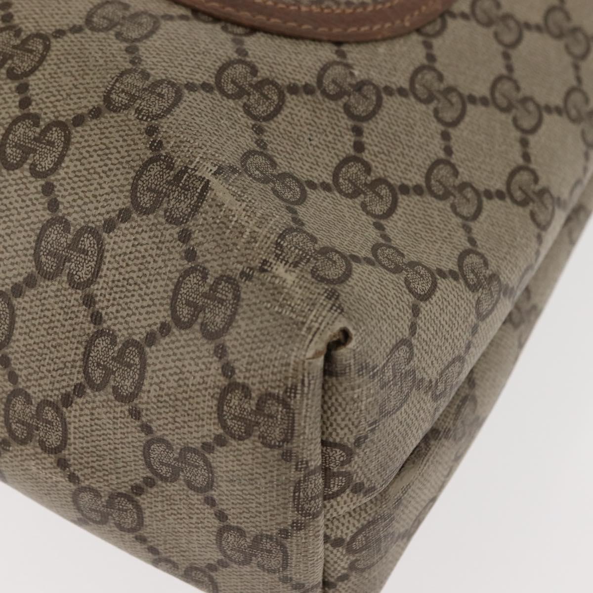 GUCCI GG Supreme Web Sherry Line Tote Bag PVC Beige 40 02 003 Auth 151945