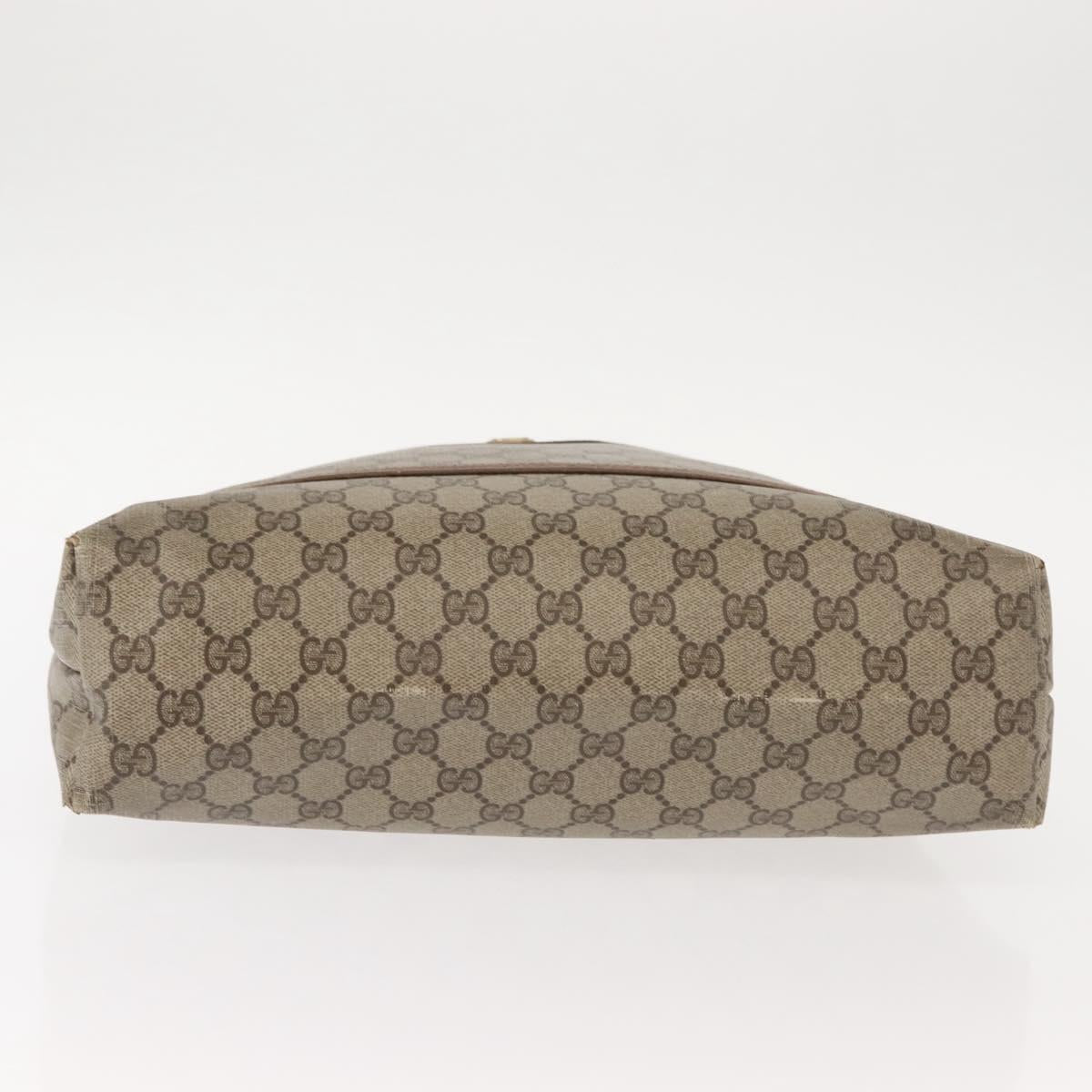 GUCCI GG Supreme Web Sherry Line Tote Bag PVC Beige 40 02 003 Auth 151945