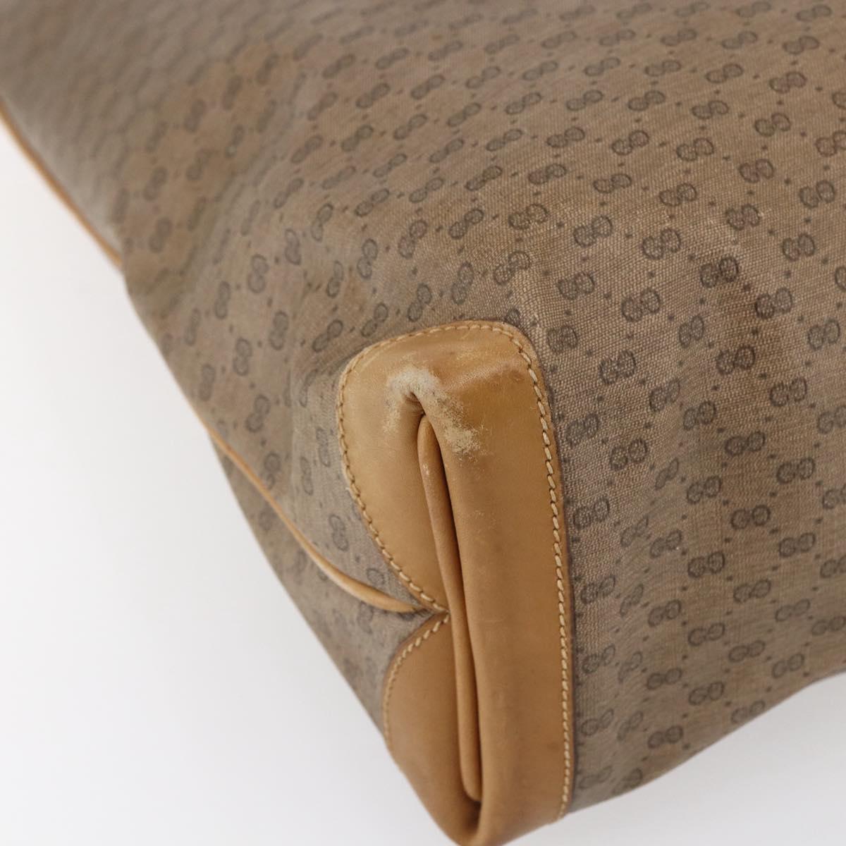 GUCCI Micro GG Supreme Tote Bag PVC Beige Gold 02 39 4868 Auth 151946