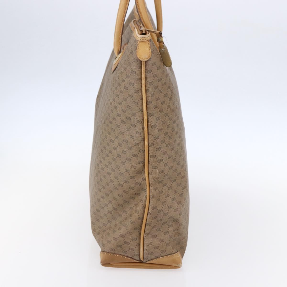 GUCCI Micro GG Supreme Tote Bag PVC Beige Gold 02 39 4868 Auth 151946