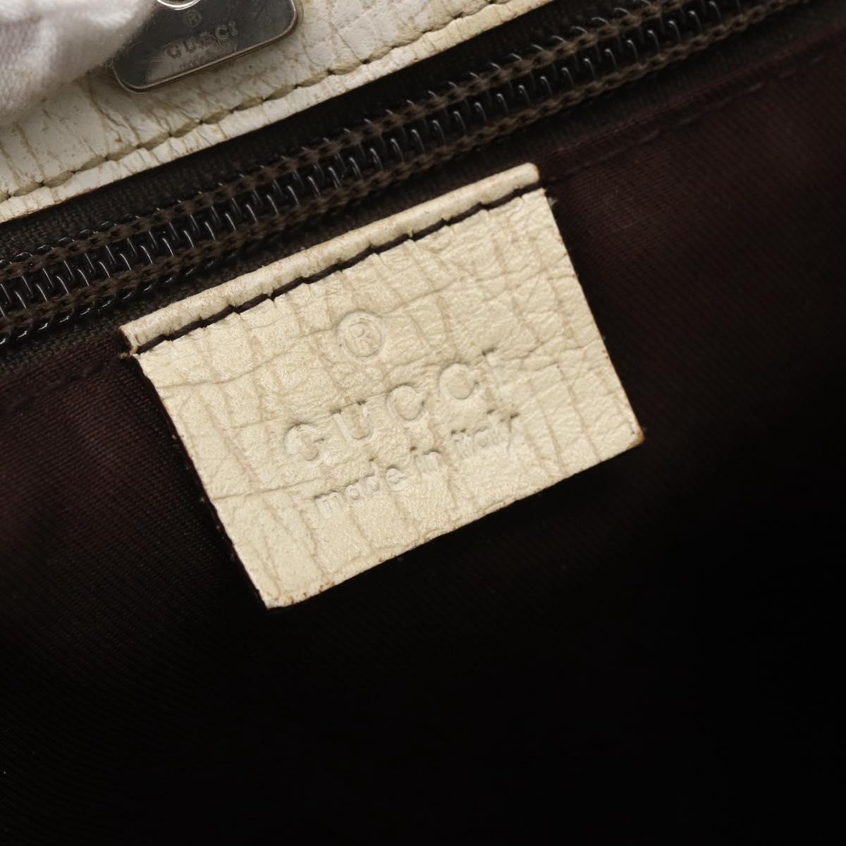 GUCCI GG Supreme Tote Bag PVC Beige Silver 131220 Auth 151948