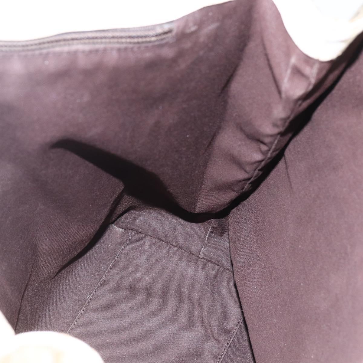 GUCCI GG Supreme Tote Bag PVC Beige Silver 131220 Auth 151948