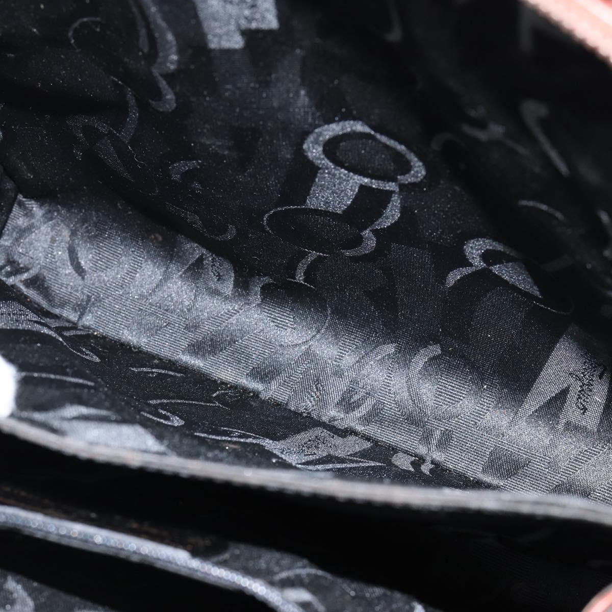 Salvatore Ferragamo Hand Bag Leather 2way Brown Gold Auth 151957