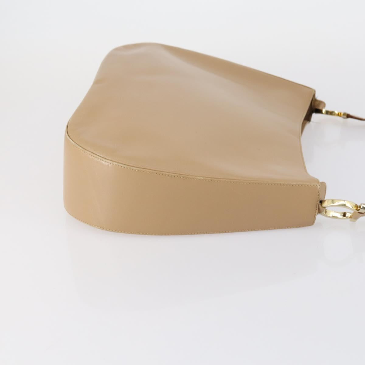 Salvatore Ferragamo Shoulder Bag Leather 2 Set Beige Auth 151962