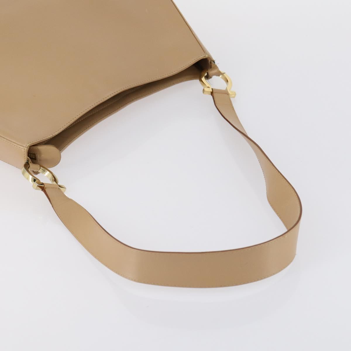 Salvatore Ferragamo Shoulder Bag Leather 2 Set Beige Auth 151962