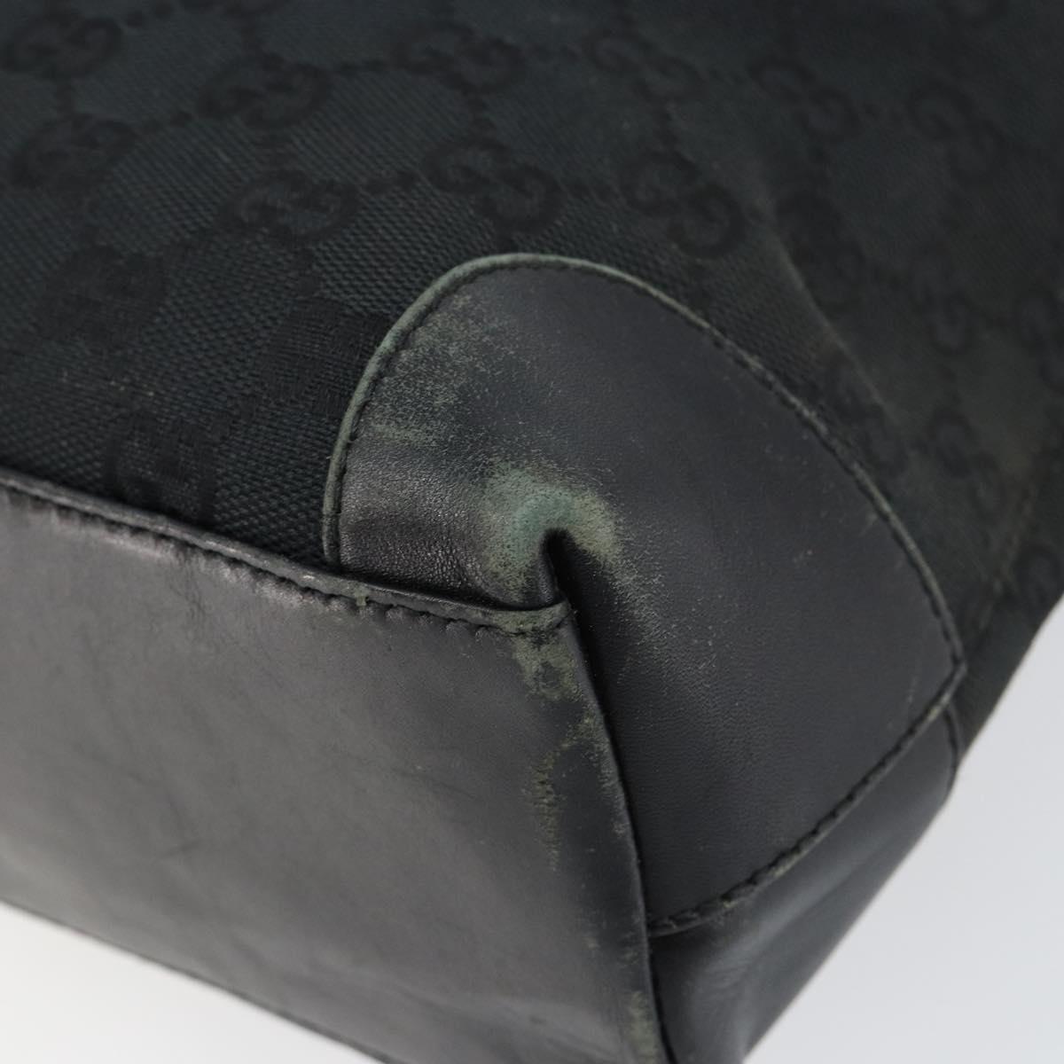 GUCCI GG Canvas Tote Bag Black 33890 Auth 151963