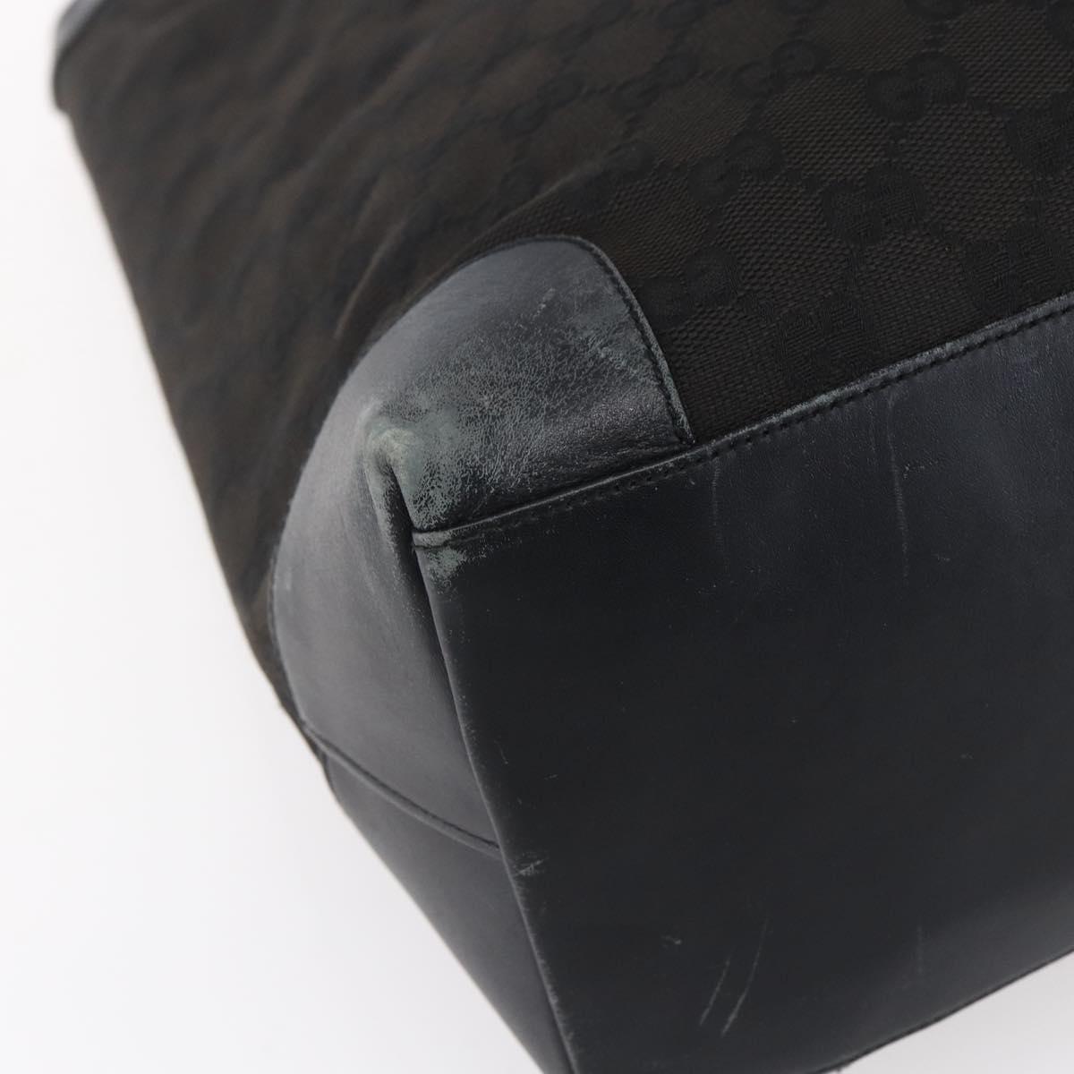 GUCCI GG Canvas Tote Bag Black 002 1121 1669 Auth 151968