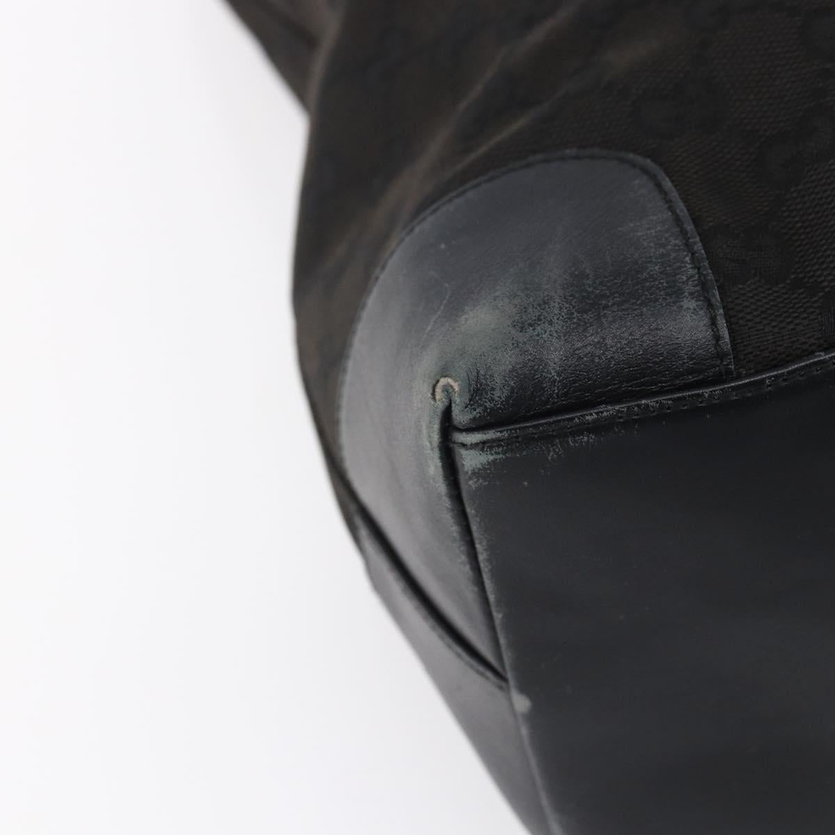 GUCCI GG Canvas Tote Bag Black 002 1121 1669 Auth 151968