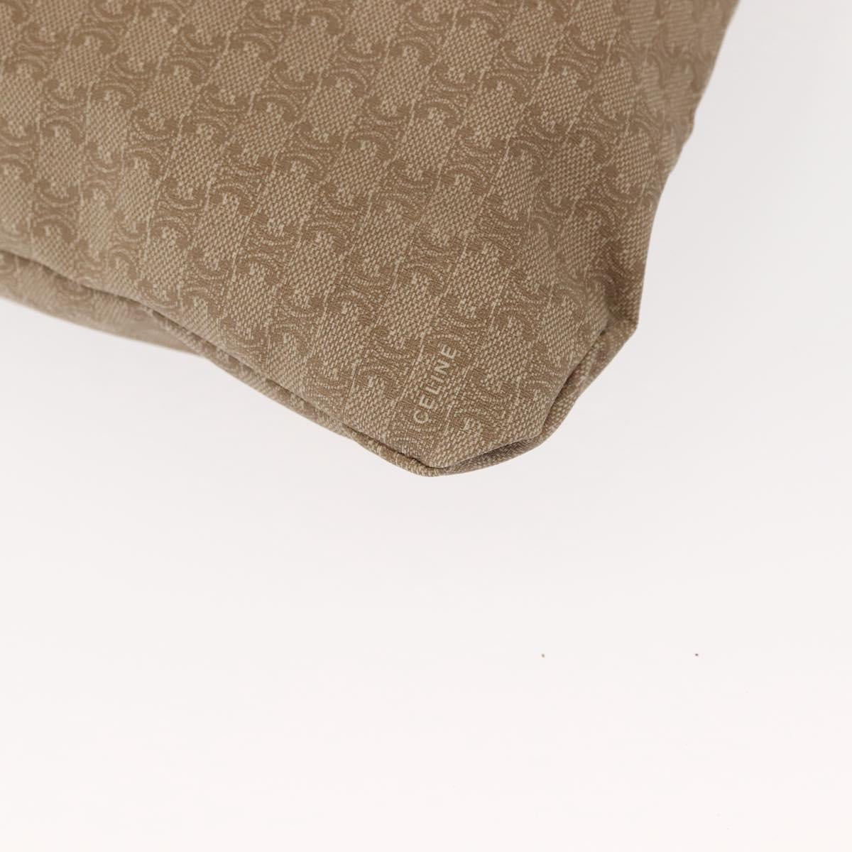CELINE Macadam Canvas Tote Bag PVC Beige Auth 151976