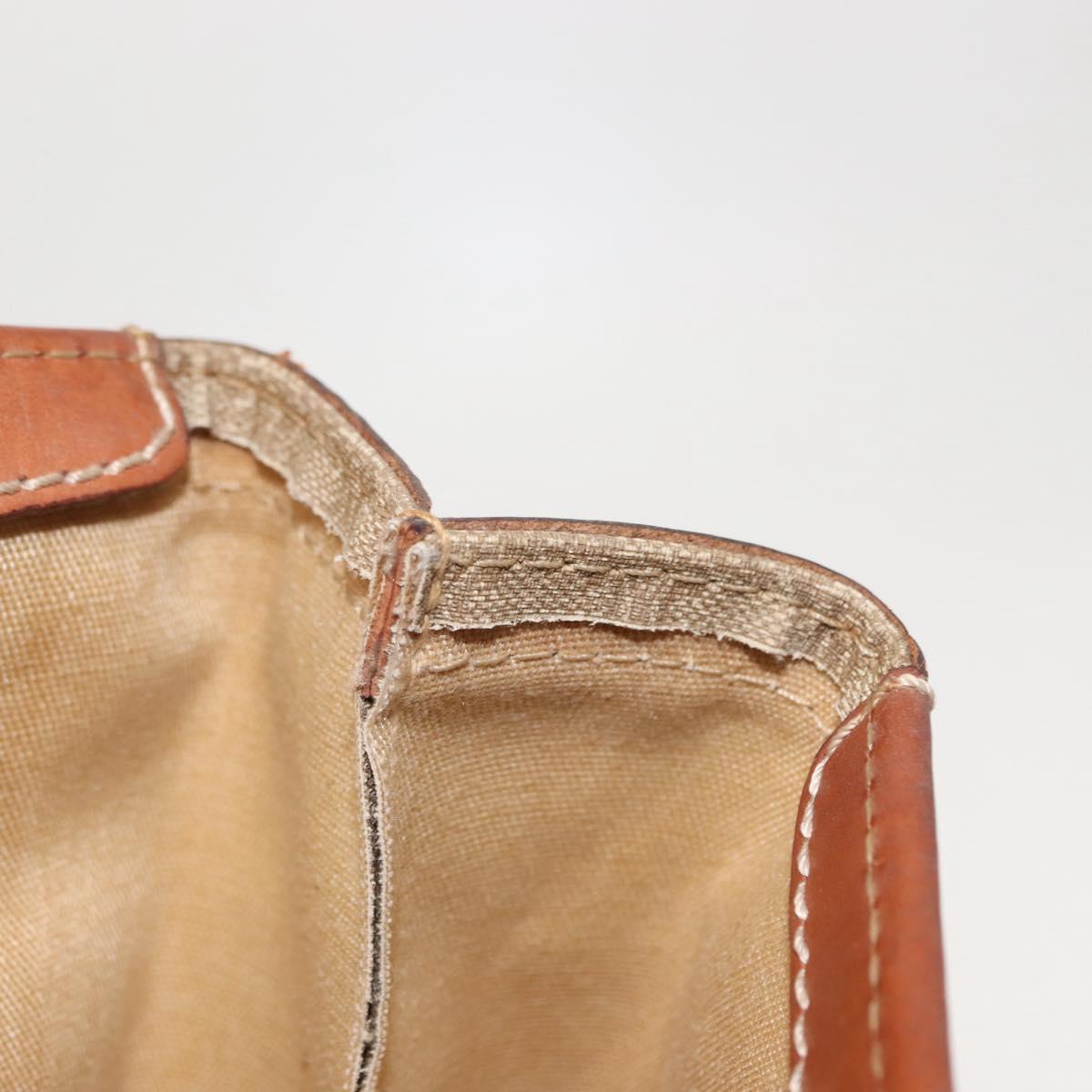 CELINE Macadam Canvas Tote Bag PVC Beige Auth 151976