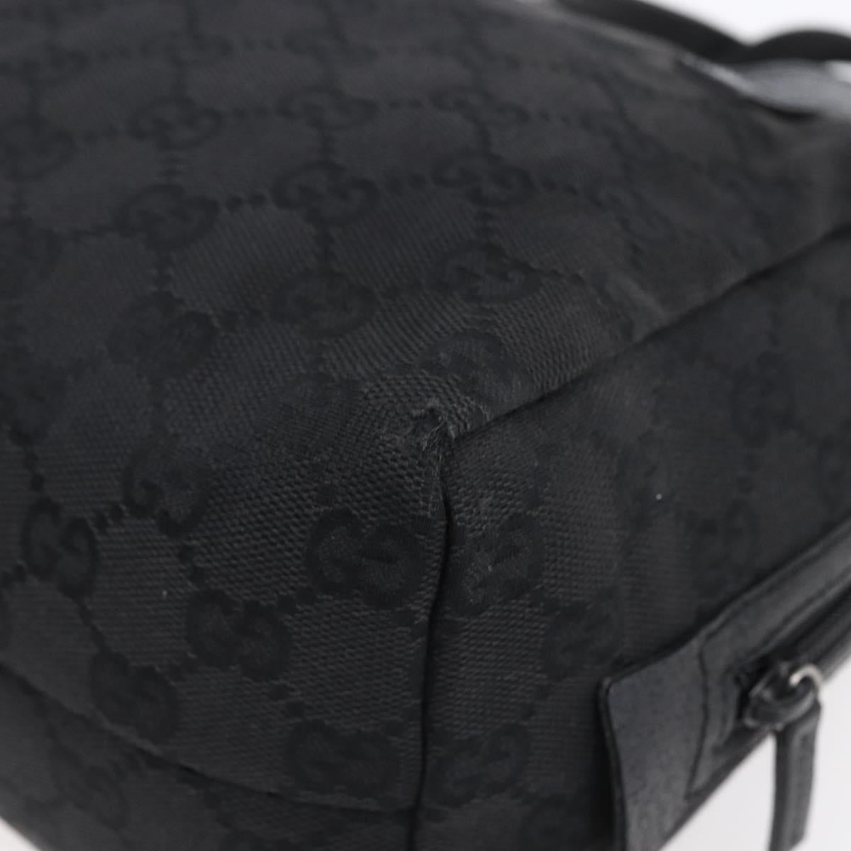 GUCCI GG Canvas Hand Bag Black 124542 Auth 151977